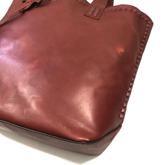 Frye Carson Stud Leather Oversized Tote Bag - Picture 7 of 10
